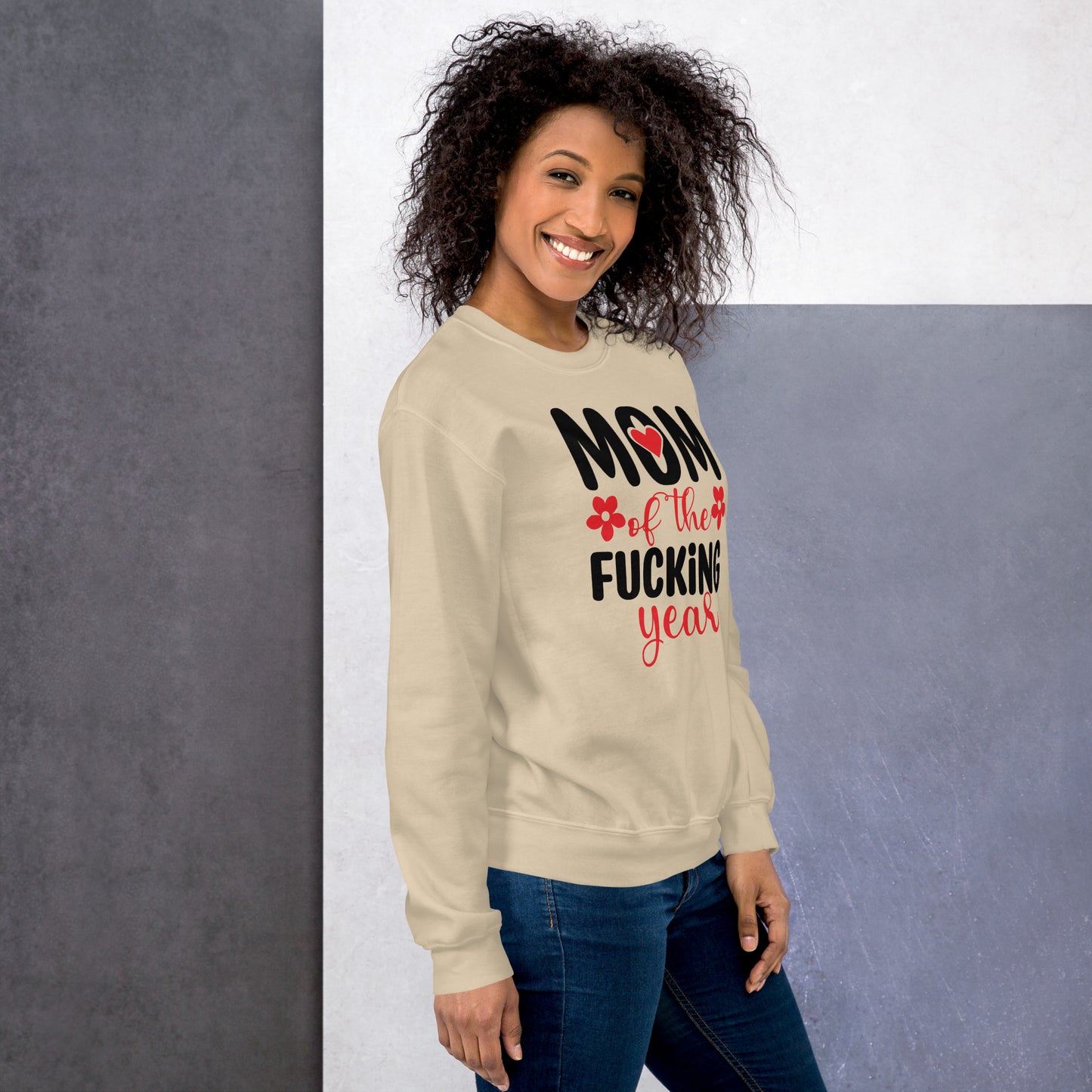 Mom of the Fucking Year Sweatshirt - Color: Royal - Sweatshirt Gildan 18000