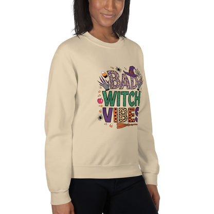 Bad Witch Vibes Sweatshirt (Halloween Witch) Color: Black