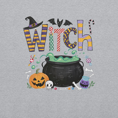 Witch (Halloween Witch) Sweatshirt Color: Black