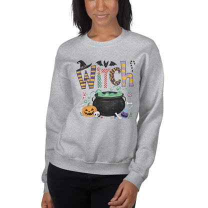 Witch (Halloween Witch) Sweatshirt Color: Sport Grey