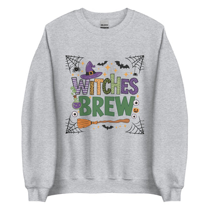 Witches Brew Sweatshirt (Halloween Witch) Color: Sport Grey