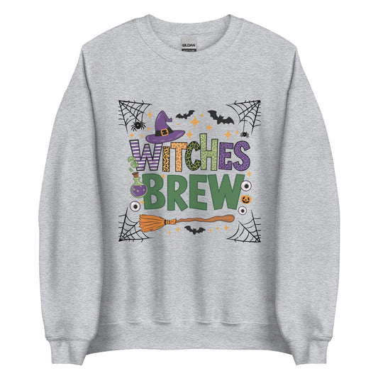 Witches Brew Sweatshirt (Halloween Witch) - Color: Sport Grey