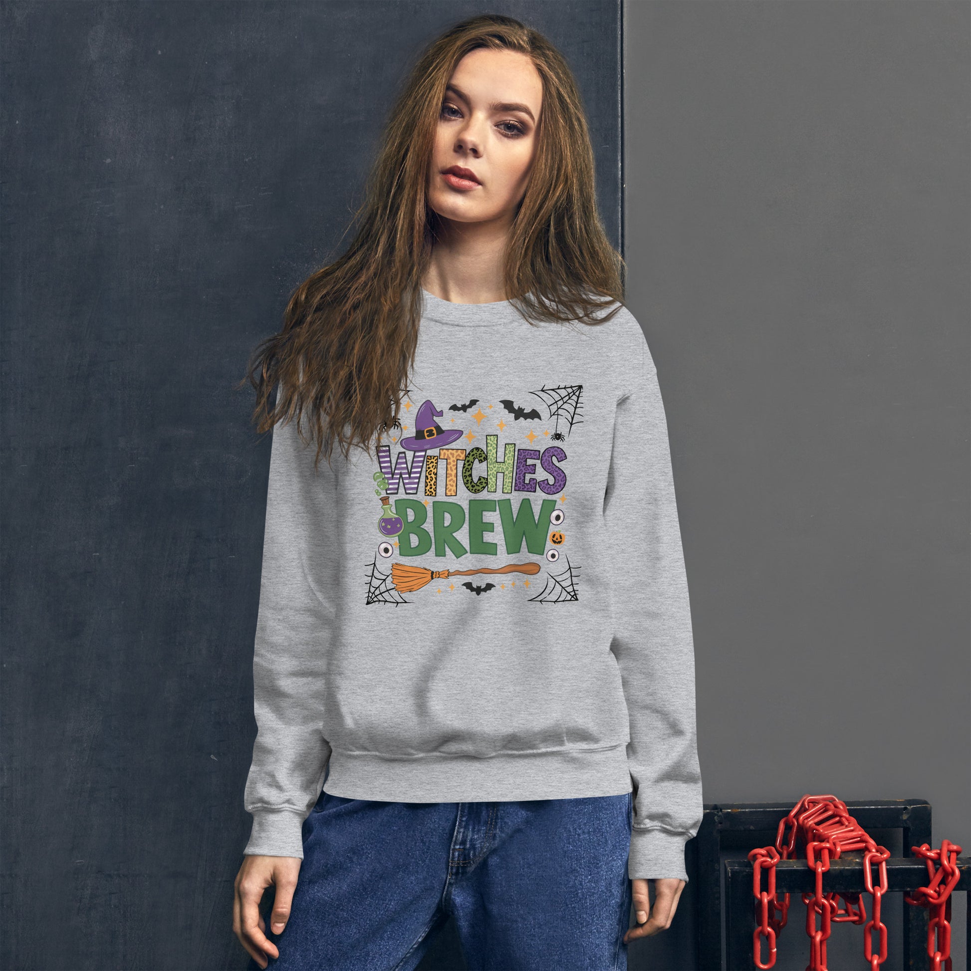 Witches Brew Sweatshirt (Halloween Witch) Color: Black