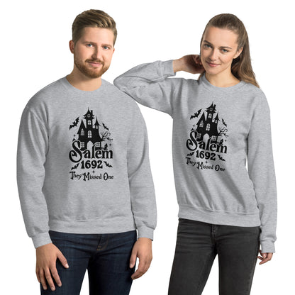 Salem 1692 They Missed One (Halloween) Sweatshirt Color: Sport Grey