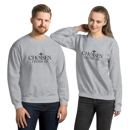 Chosen 1 Peter 2:9 Sweatshirt - Color: Sport Grey