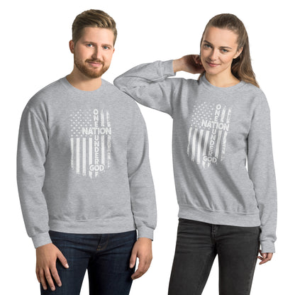 One Nation Under God Sweatshirt - Color: Sport Grey