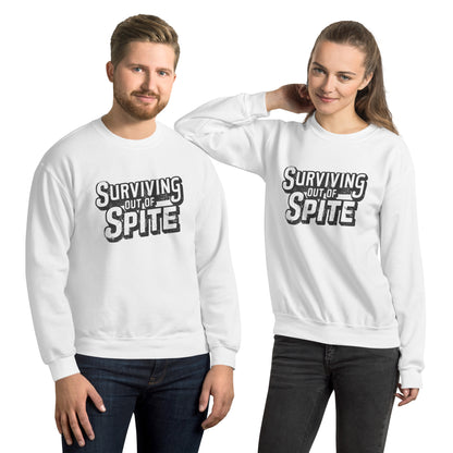 Surviving Out Of Spite Sweatshirt Color: White