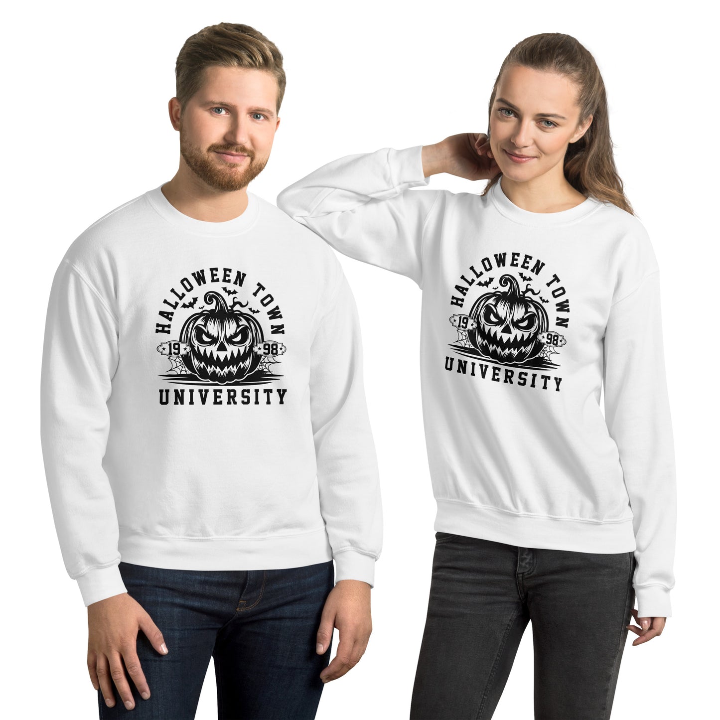 Halloween Town University (Halloween) Sweatshirt Color: White