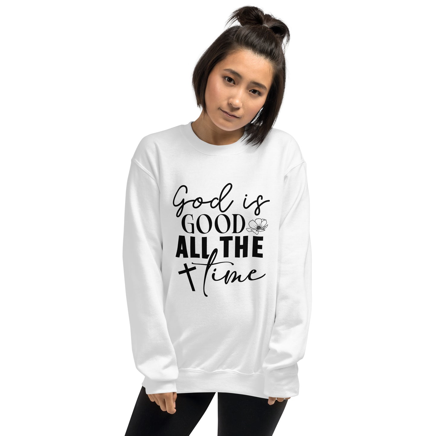 God is Good All The Time Sweatshirt - Color: Red - Sweatshirt Gildan 18000