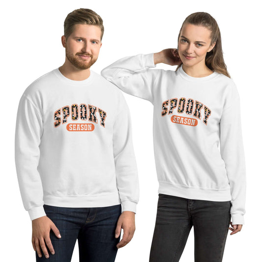 Spooky Season Sweatshirt (Halloween Theme) - Color: White