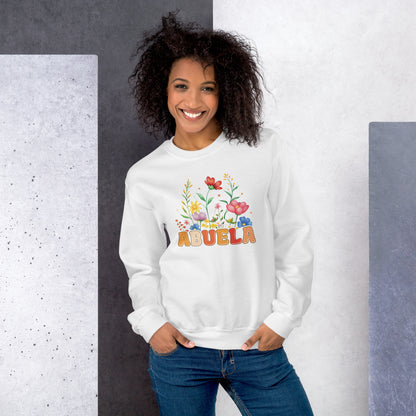 Abuela Sweatshirt (Wear the Abuela title with pride and love) - Color: White