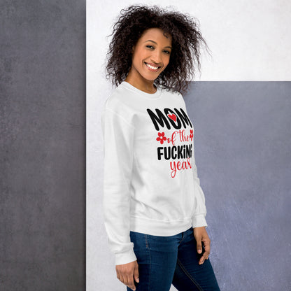 Mom of the Fucking Year Sweatshirt - Color: Royal - Sweatshirt Gildan 18000