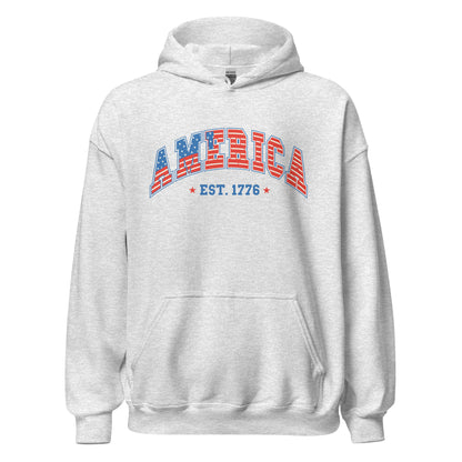 America 1776 Hoodie - Color: Ash