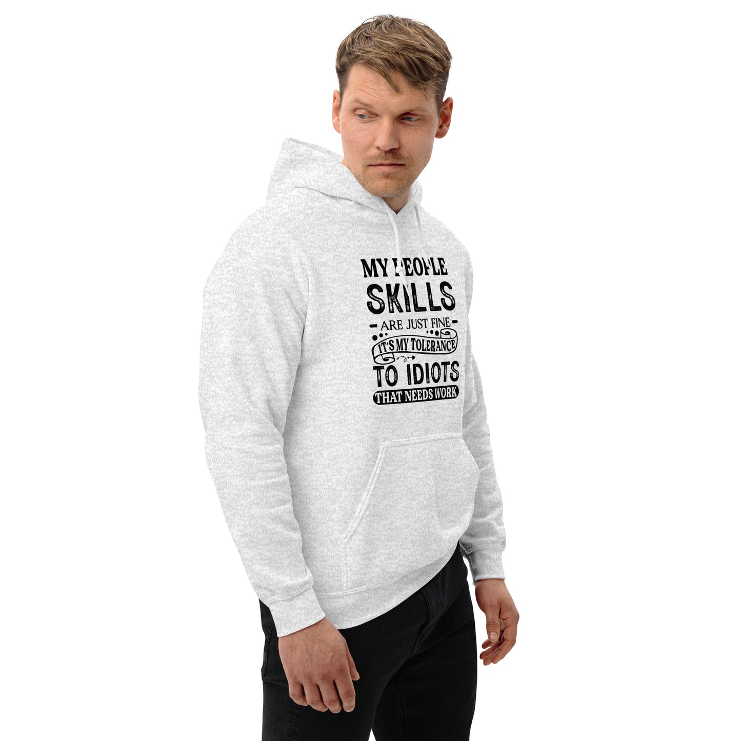 Unisex My People Skills Are Just Fine, It's My Tolerance To Idiots That Needs Work Hoodie - Color: Red