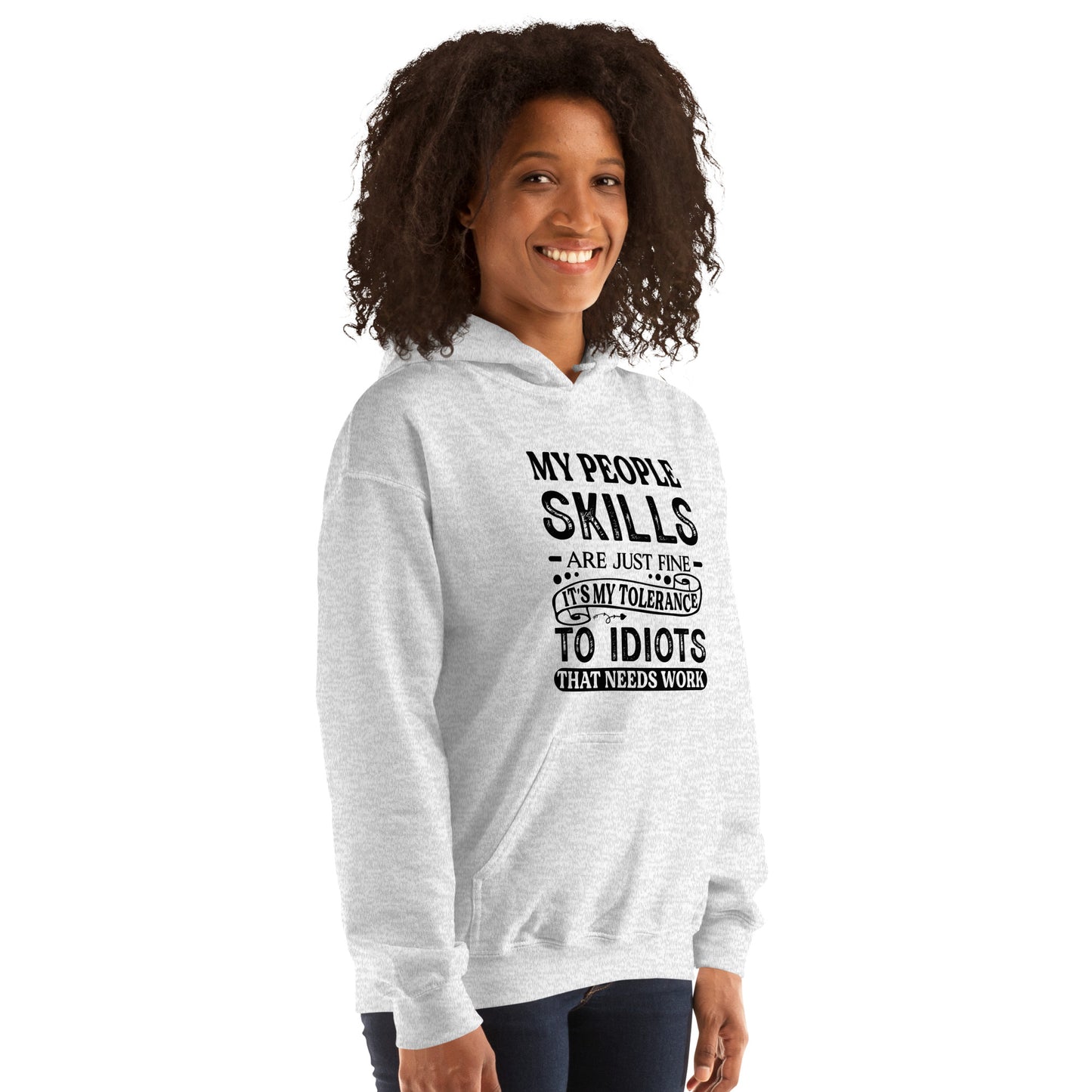 Unisex My People Skills Are Just Fine, It's My Tolerance To Idiots That Needs Work Hoodie - Color: Red