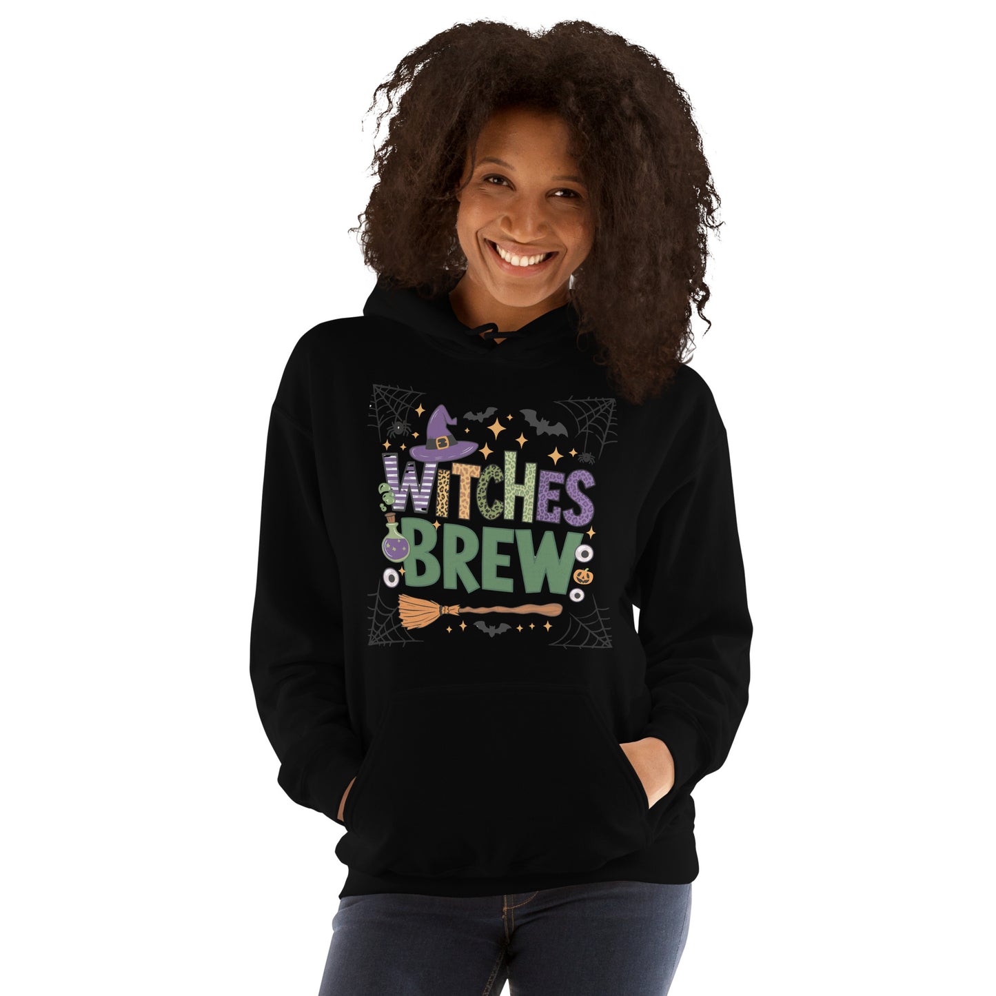 Witches Brew Hoodie (Halloween Witch) - Color: Black