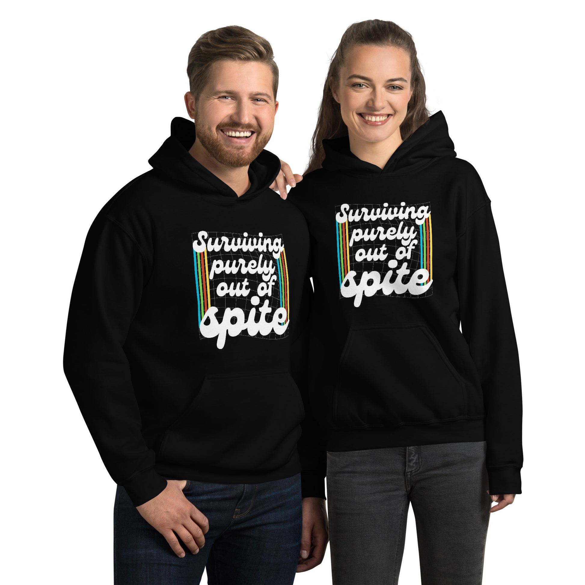 Surviving Purely Out Of Spite Hoodie Color: Black