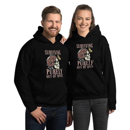 Surviving Purely Out Of Spite Hoodie Color: Black