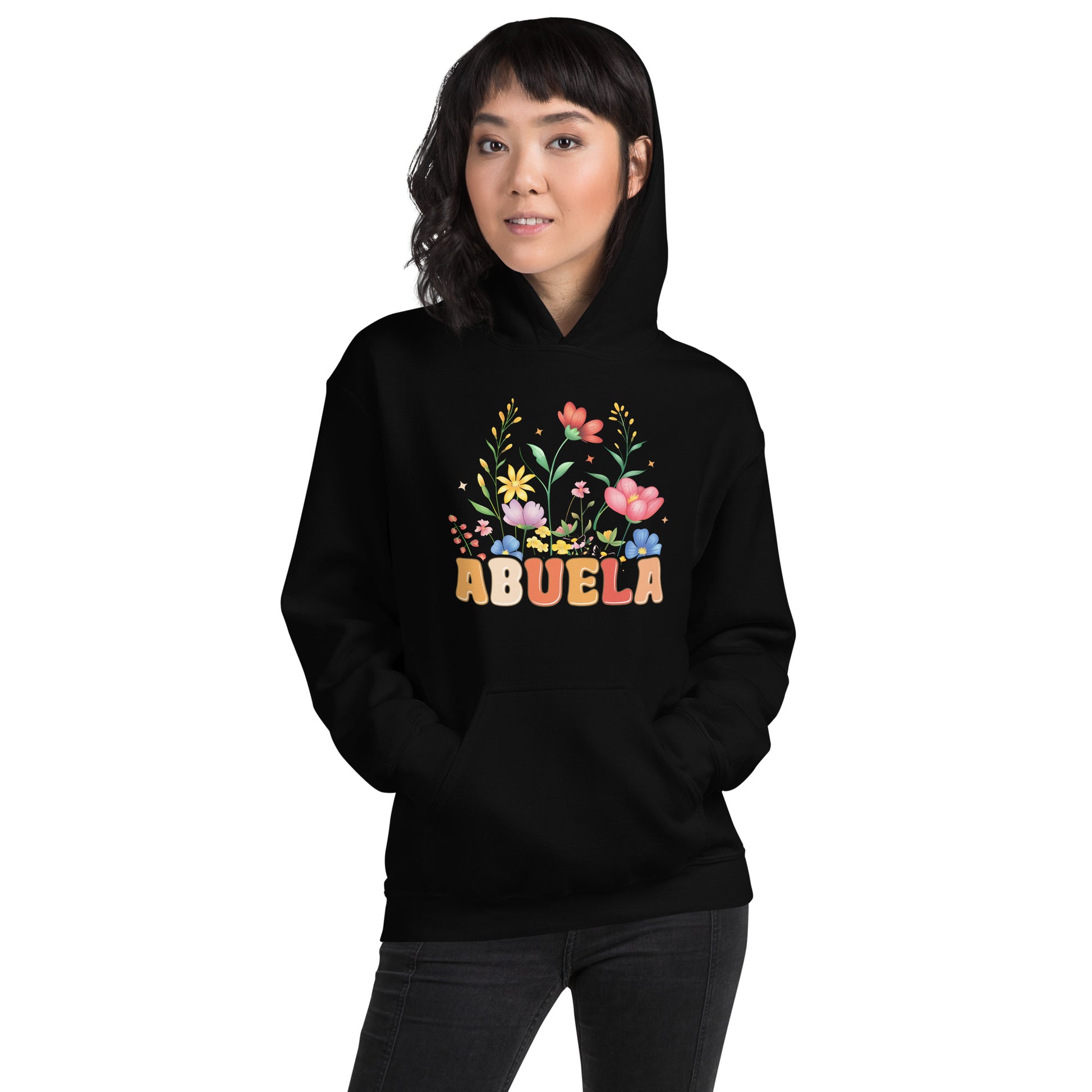 Abuela Hoodie (Wear Your Abuela Title with Pride) - Color: Black