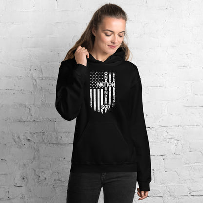 One Nation Under God Hoodie - Color: Black