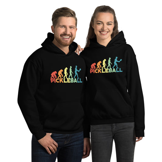 Pickleball Evolution Hoodie - Color: Black