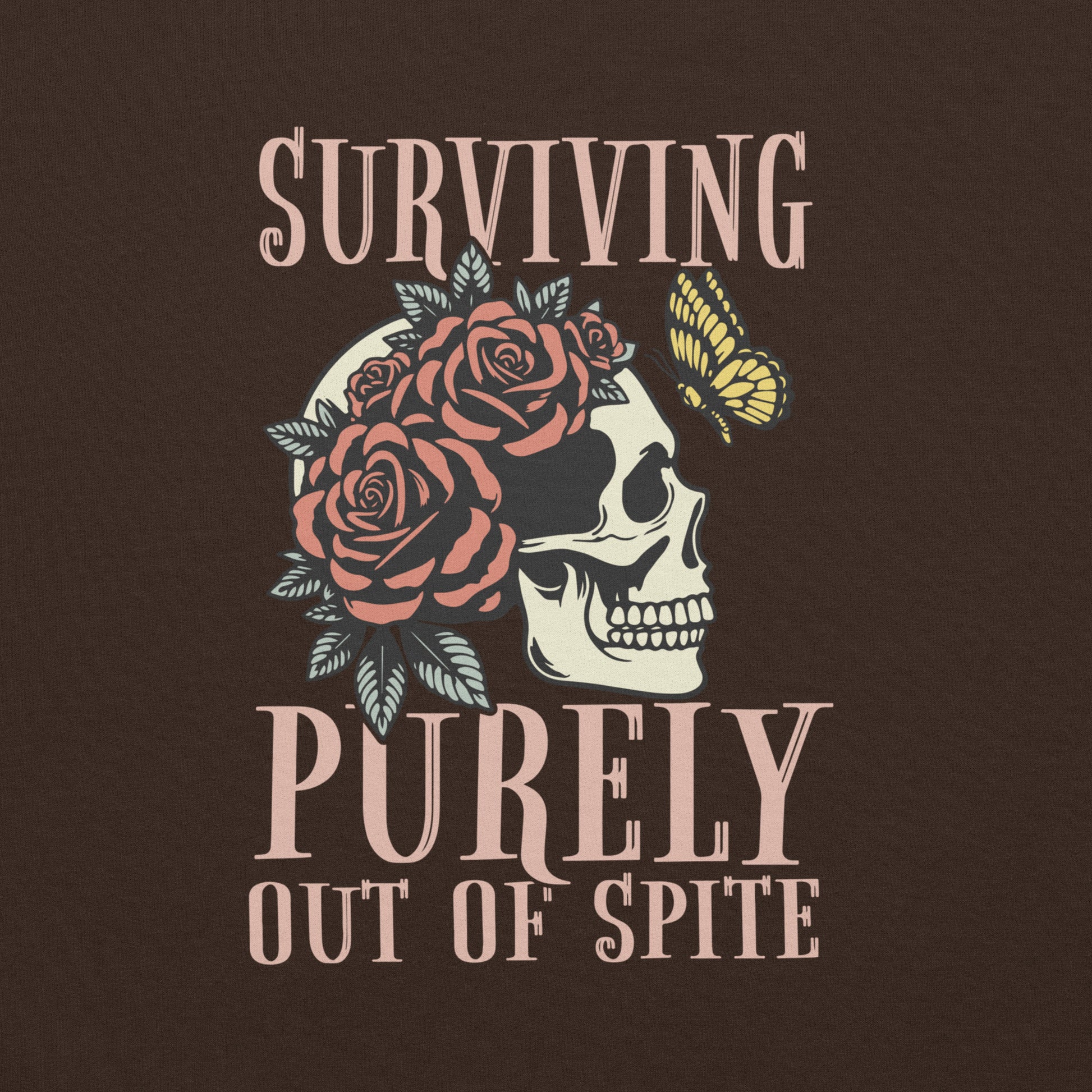 Surviving Purely Out Of Spite Hoodie Color: Black