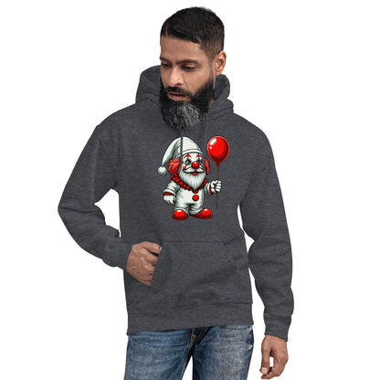 Scary Gnome with Red Balloon Hoodie Color: Black