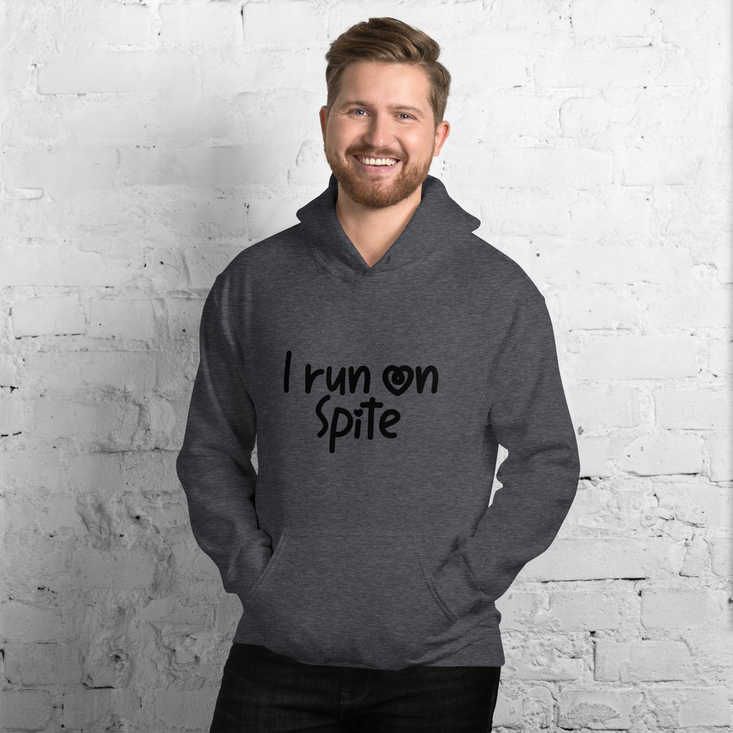 I Run On Spite Hoodie Color: Red