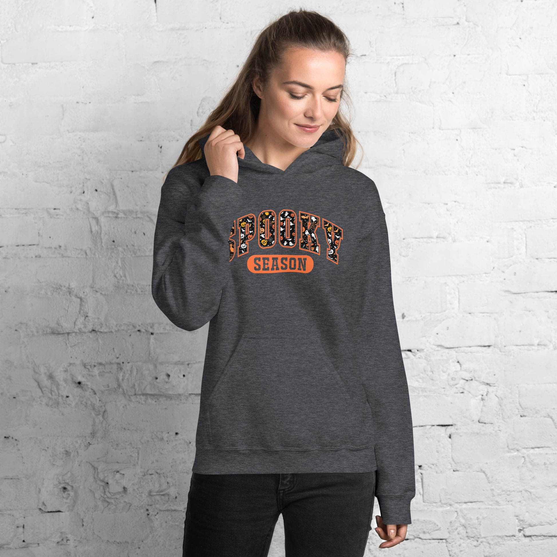 Spooky Season Hoodie (Halloween Theme) - Color: Dark Heather