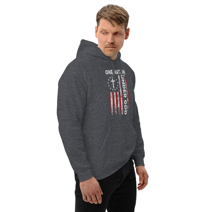 One Nation Under God Hoodie (God and Country) - Color: Black