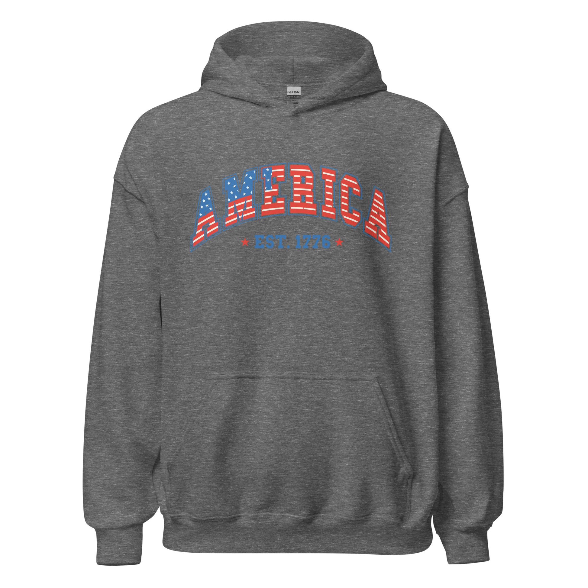 America 1776 Hoodie - Color: Graphite Heather