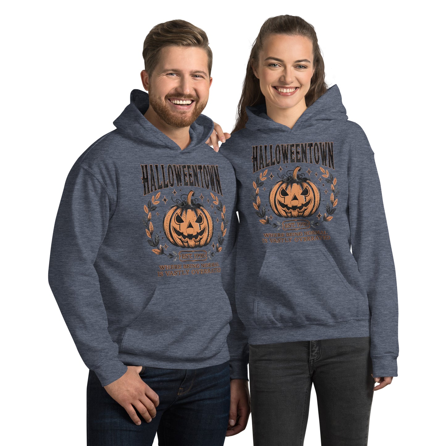 Halloweentown Hoodie Color: Heather Sport Dark Navy