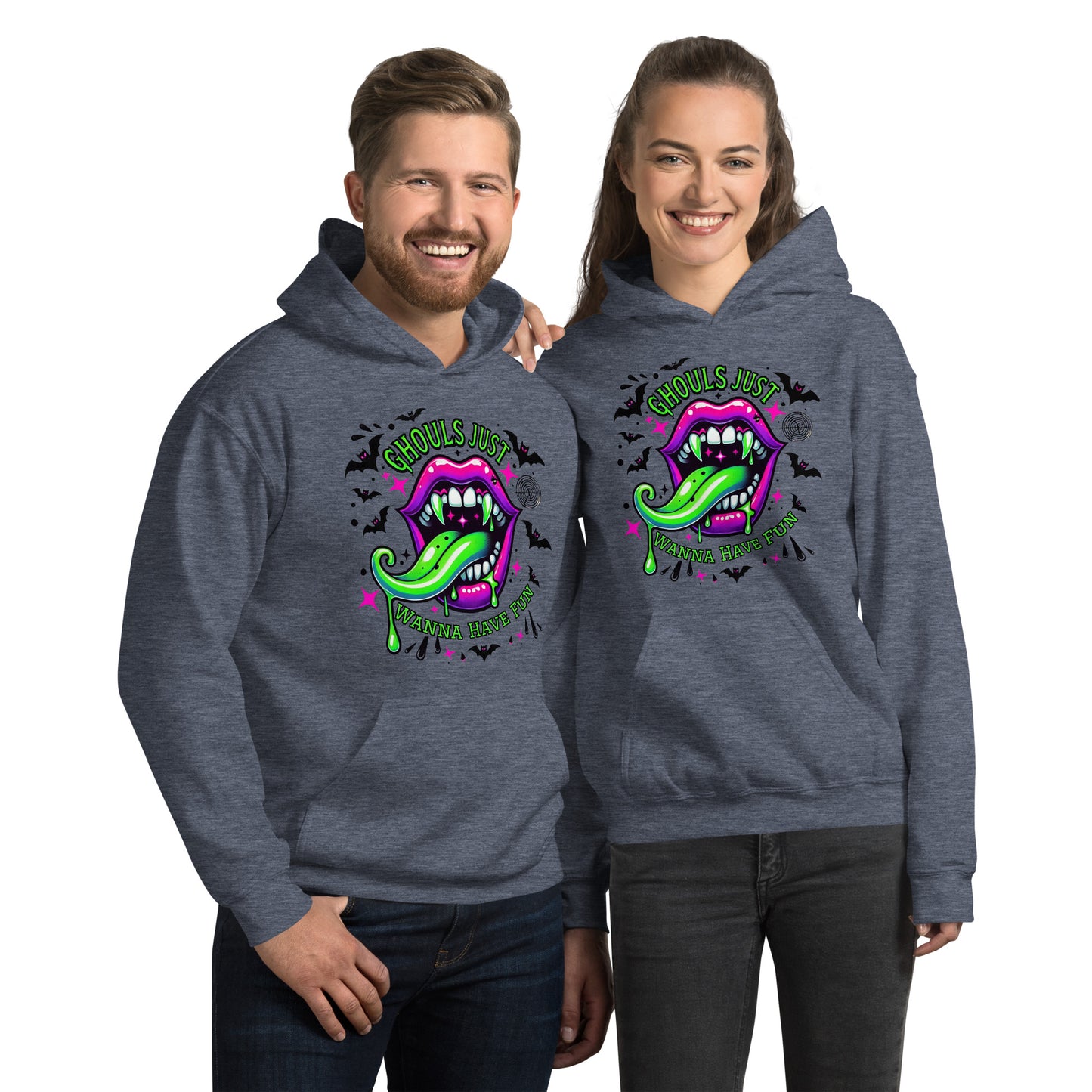 Ghouls Just Want to Have Fun Hoodie Color: Heather Sport Dark Navy