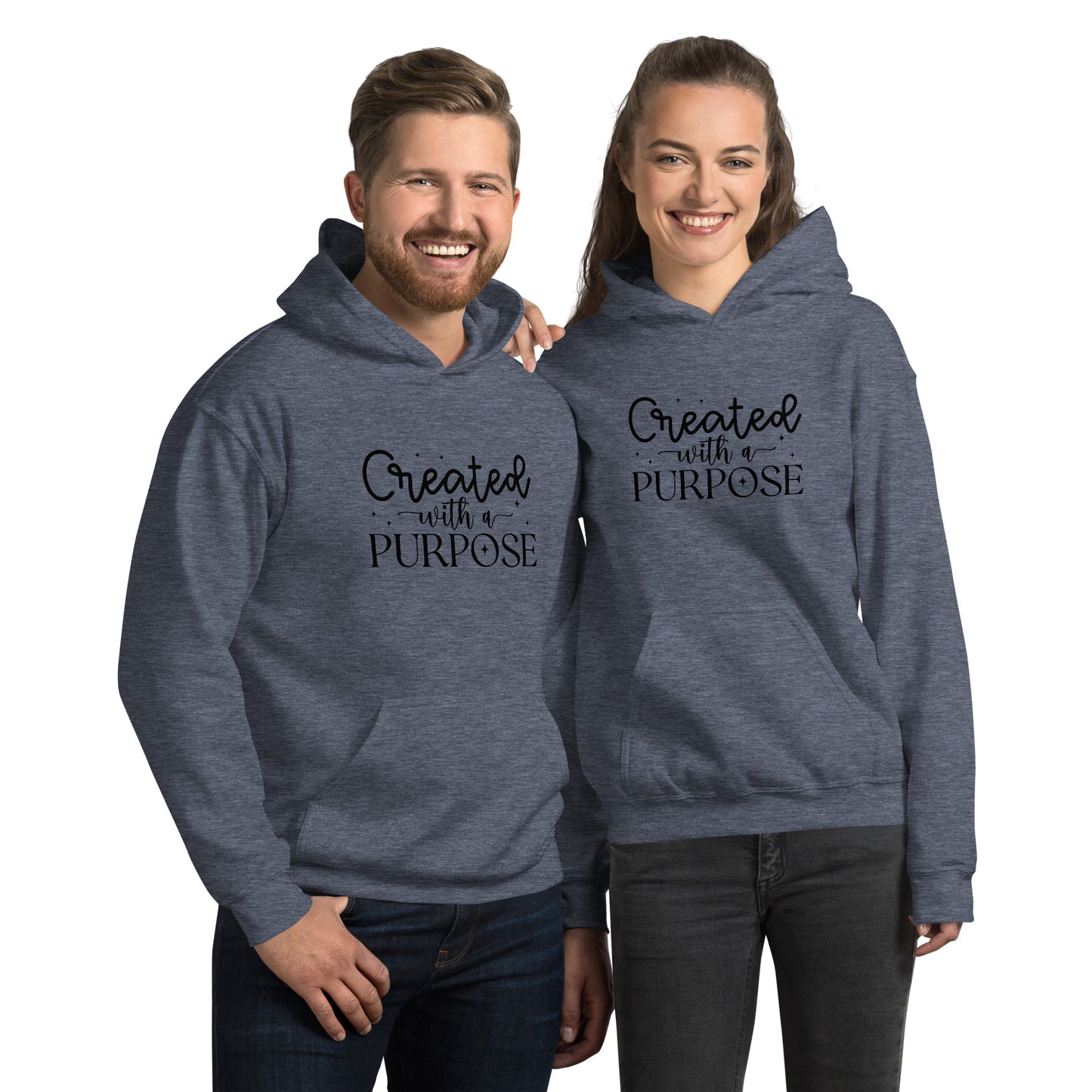 Created with a Purpose Hoodie - Color: Heather Sport Dark Navy