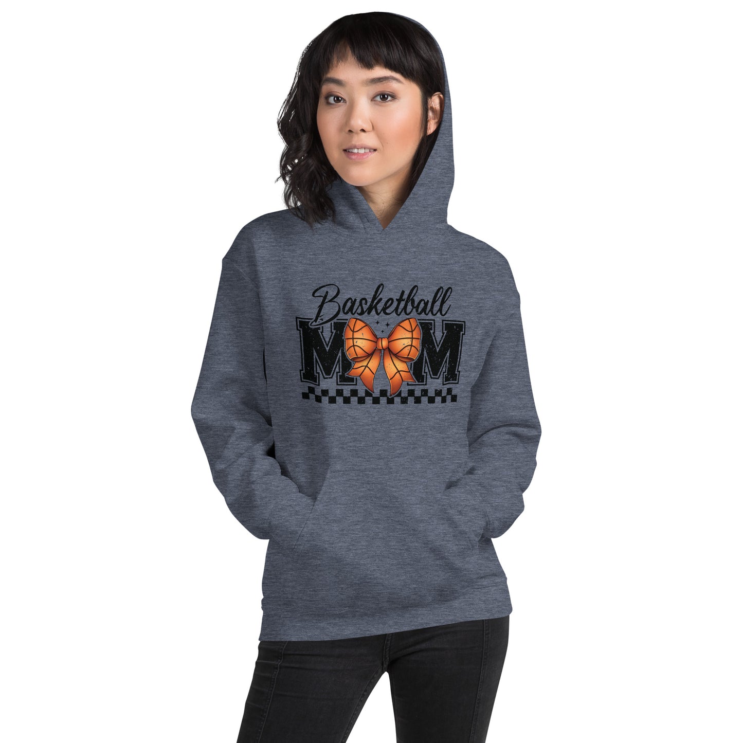 Basketball Mom Hoodie - Color: Heather Sport Dark Navy