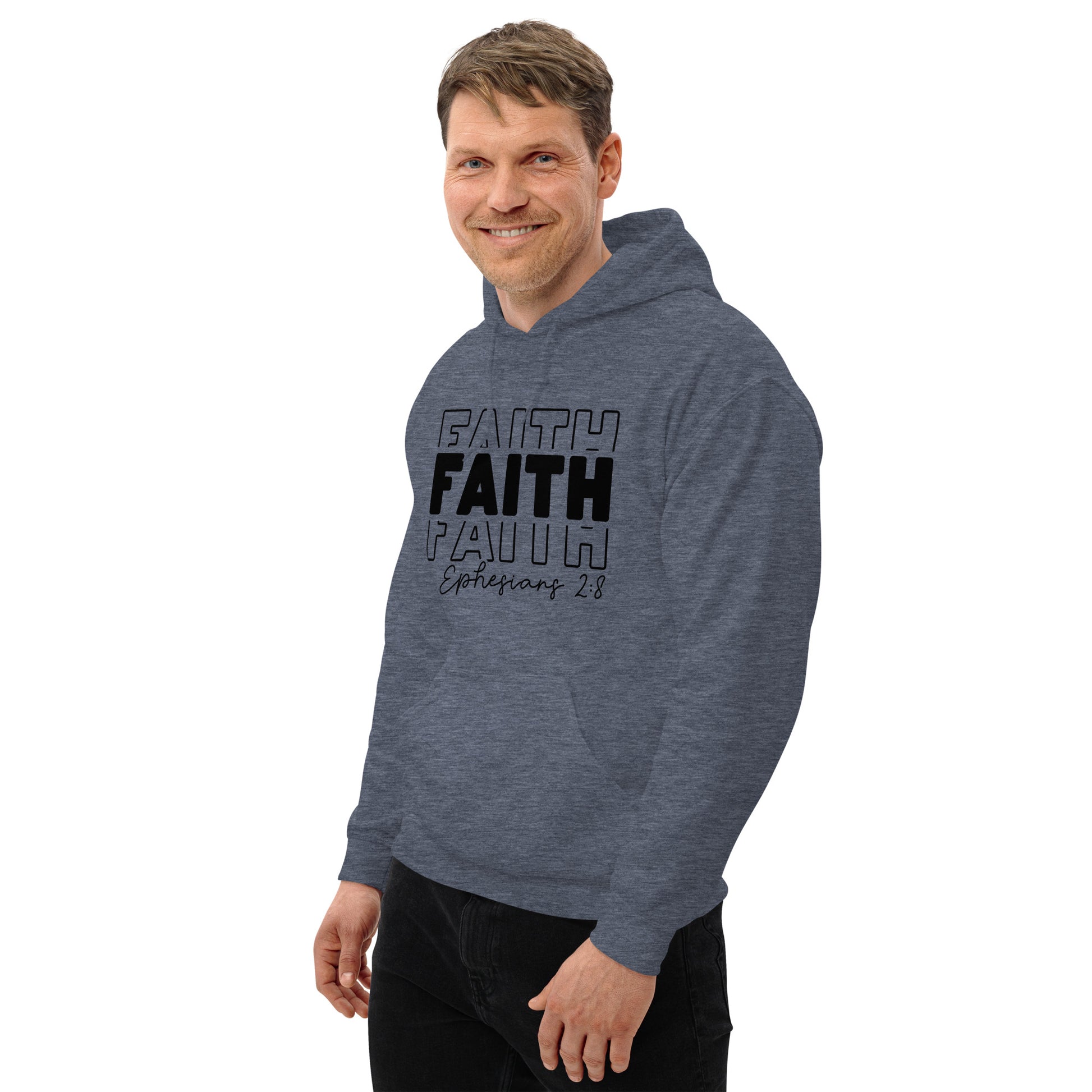 Faith Ephesians 2:8 Hoodie (essence of Faith as a gift from God) - Color: Red