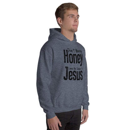 Don't Worry Honey Leave the Judgin' to Jesus Hoodie - Color: Red