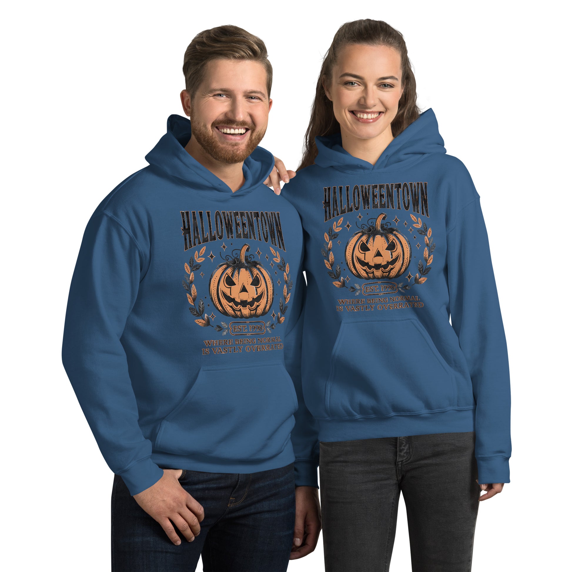 Halloweentown Hoodie Color: Indigo Blue