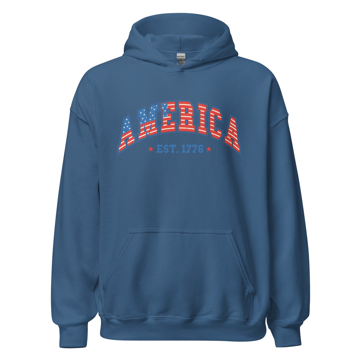 America 1776 Hoodie - Color: Indigo Blue