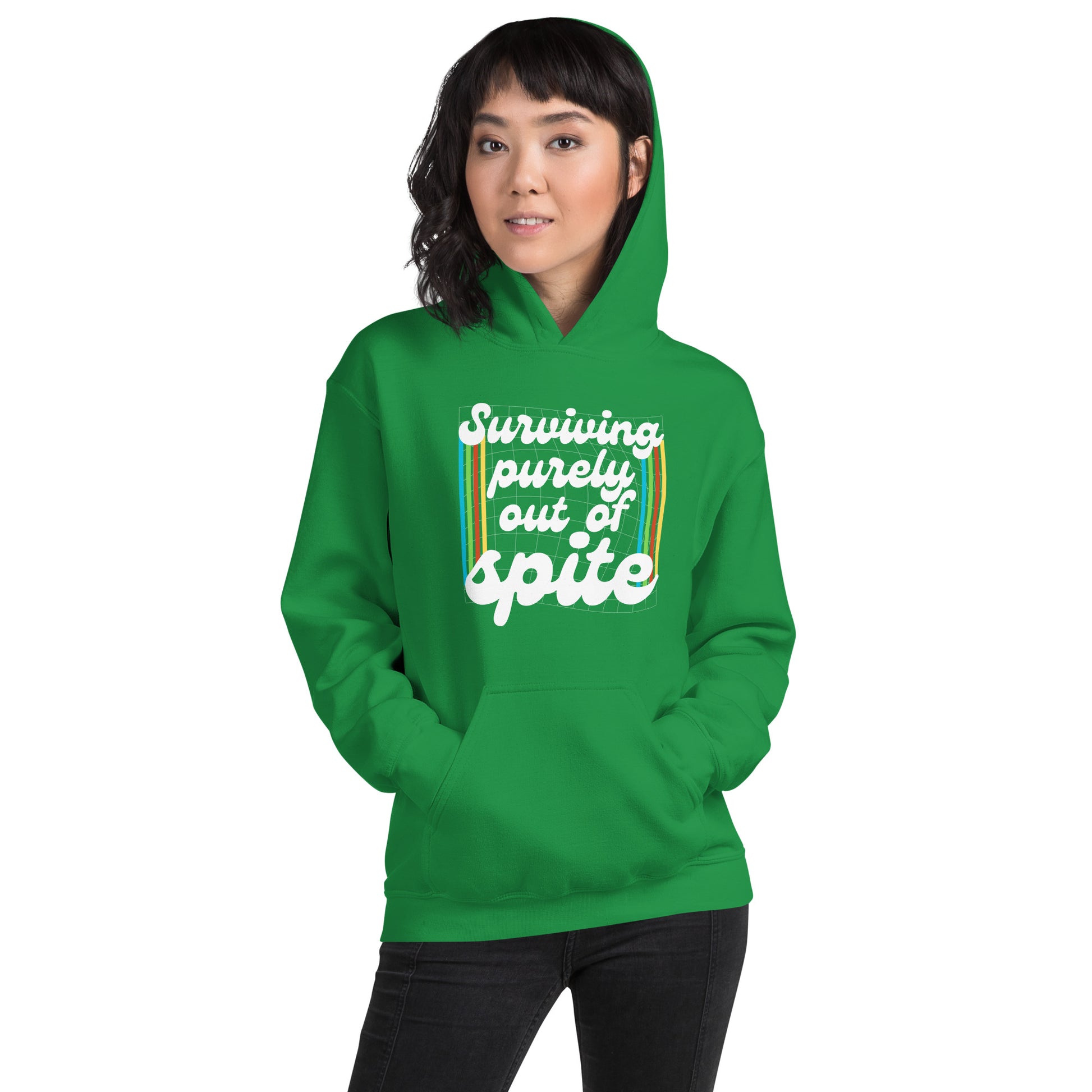 Surviving Purely Out Of Spite Hoodie Color: Black