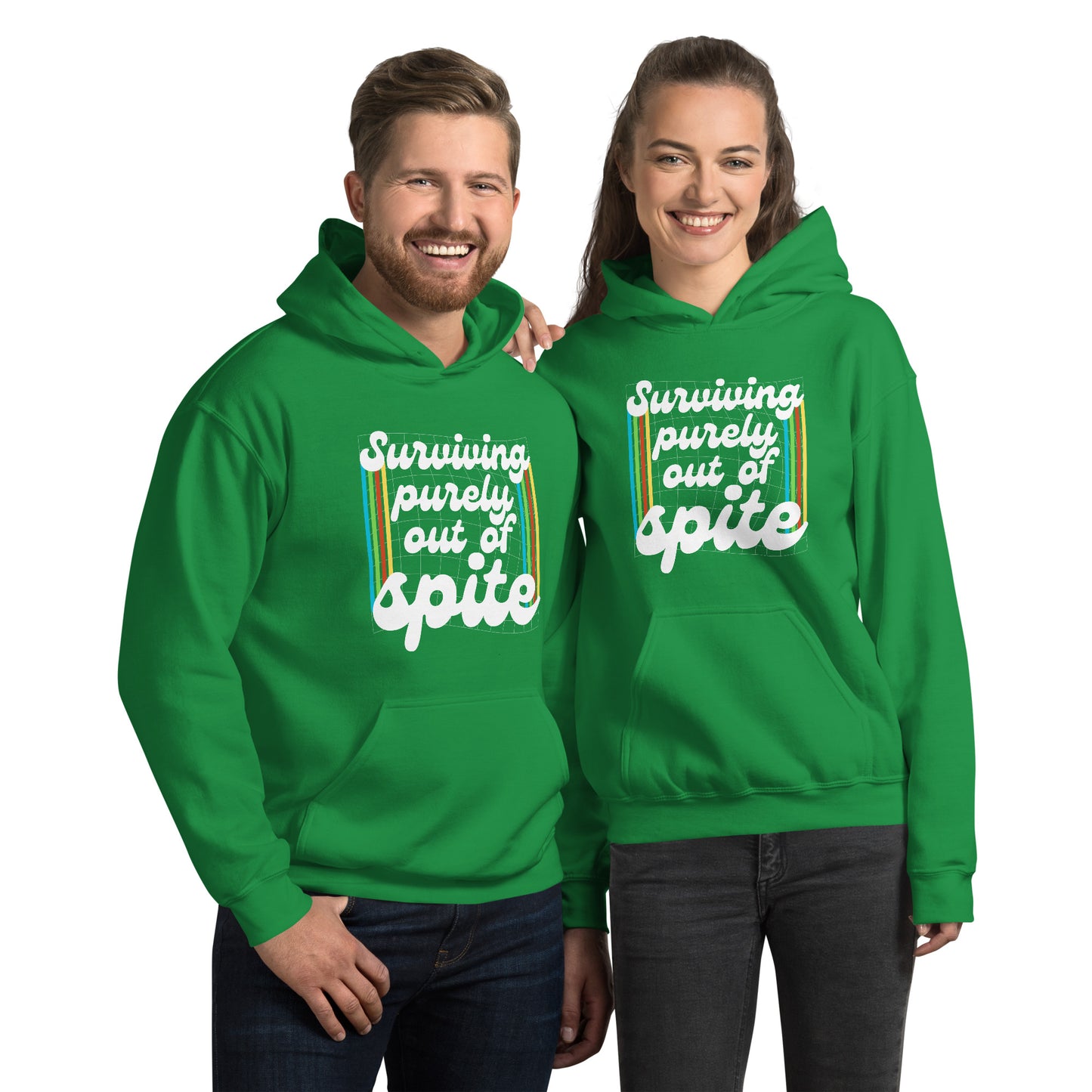 Surviving Purely Out Of Spite Hoodie Color: Irish Green