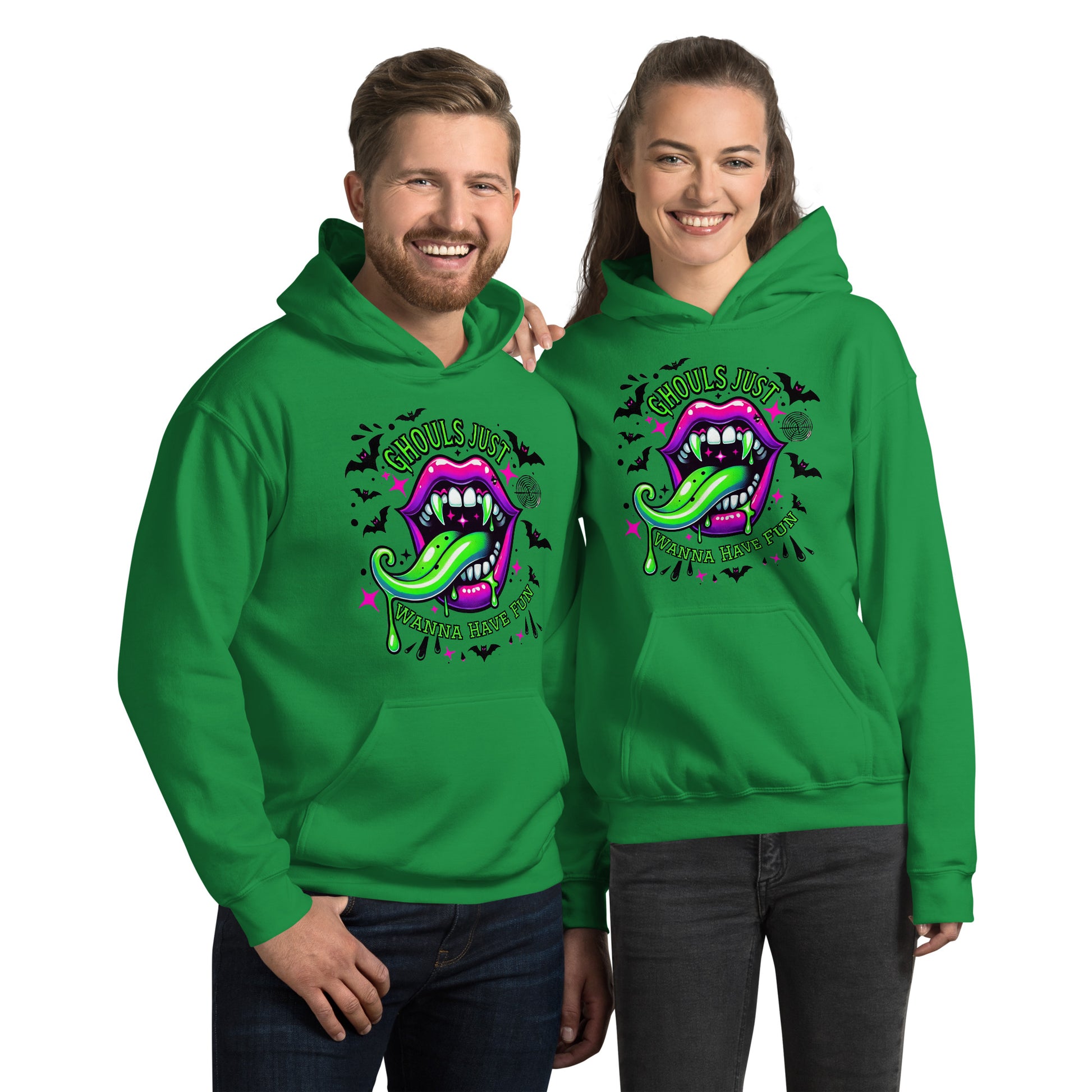 Ghouls Just Want to Have Fun Hoodie Color: Irish Green