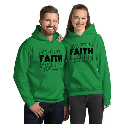 Faith Ephesians 2:8 Hoodie (essence of Faith as a gift from God) - Color: Irish Green