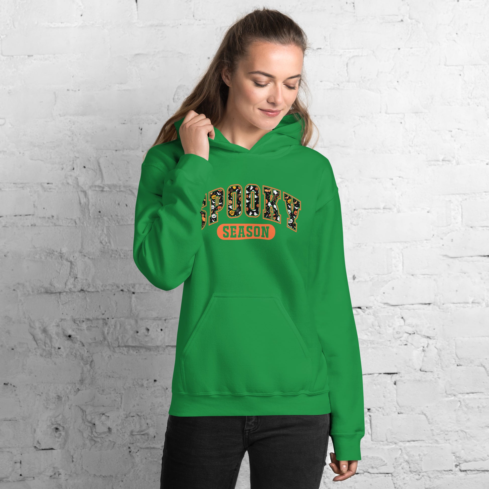 Spooky Season Hoodie (Halloween Theme) - Color: Irish Green