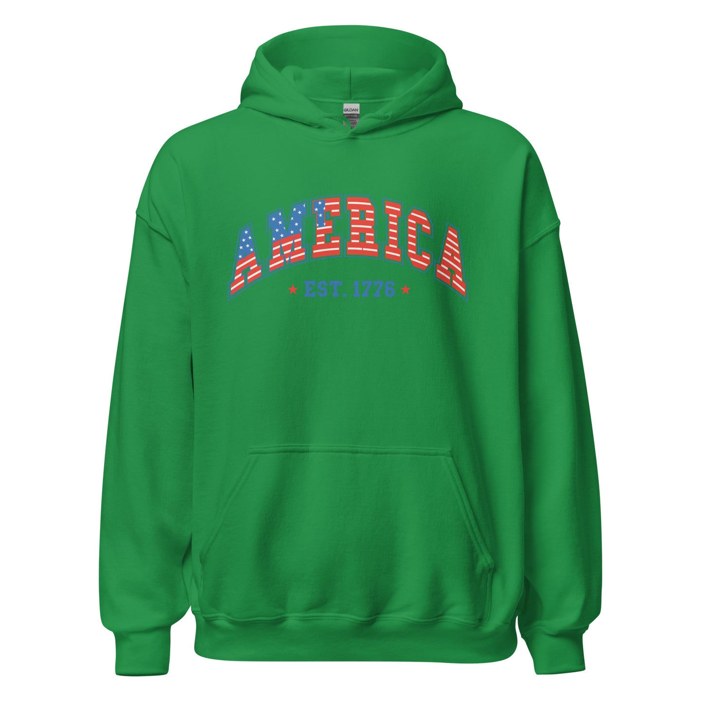 America 1776 Hoodie - Color: Irish Green