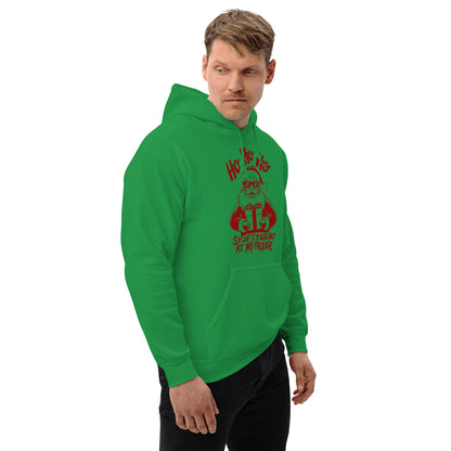 Ho Ho Ho Stop Staring At My Package (Funny Santa) Hoodie - Color: Irish Green