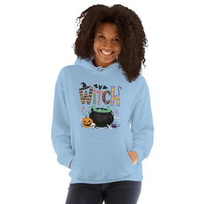 Witch (Halloween Witch) Hoodie Color: Light Blue