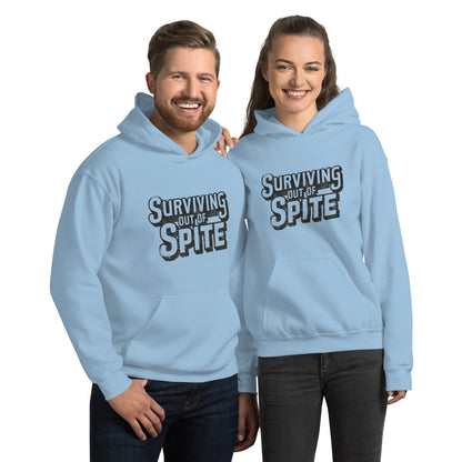 Surviving Out Of Spite Hoodie Color: Light Blue