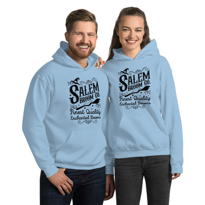 Salem Broom Co Finest Quality Enchanted Besoms (Halloween) Hoodie Color: Light Blue