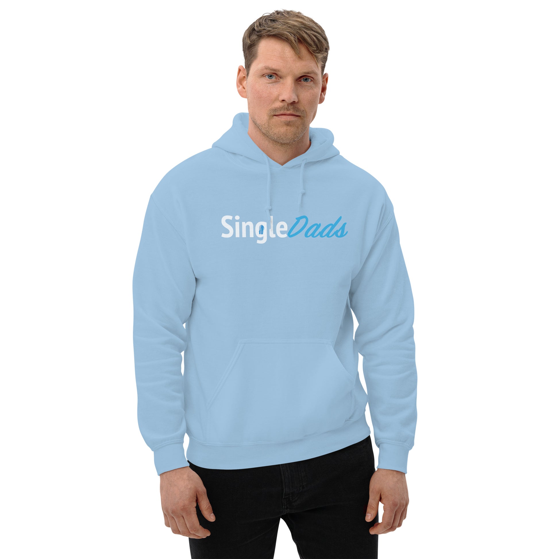 SingleDads Hoodie Color: Light Blue